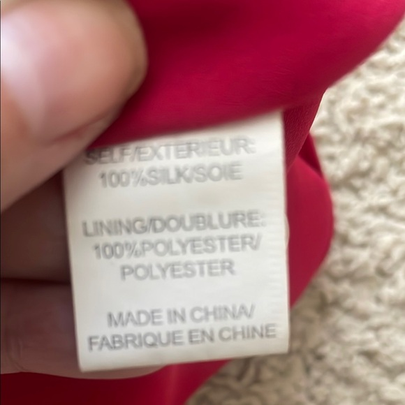 Haute Hippie Asymmetrical Cowl Drape Ruched Top S EUC Red Silk - Picture 11 of 13